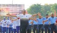 Perkuat Sinergitas, Sekda Dewa Indra Ikuti Olahraga Bersama TNI/Polri dan Forkopimda