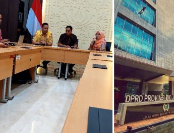 ket foto: Gandeng Media, Layani Warga: Plt. Kabag Humas DPRD DKI Jakarta, Diah Suryani, (berdiri) menyambut hangat rombongan Setwan DPRD Bali dan 20 jurnalis Bali di Jakarta (10/10/2025).