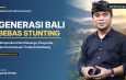 Grafis editorial ulasan Agung Gempa tentang penanganan stunting, gizi keluarga, pemantauan tumbuh kembang dan Posyandu Bali