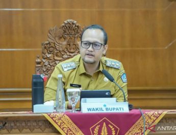 Wakil Bupati Badung Bagus Alit Sucipta saat exit meeting pemeriksaan BPK RI di Puspem Badung, 5 Oktober 2026.