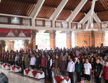 Suasana pengukuhan pengurus OSIS se-Kabupaten Tabanan di gedung kesenian, 28 Oktober 2026